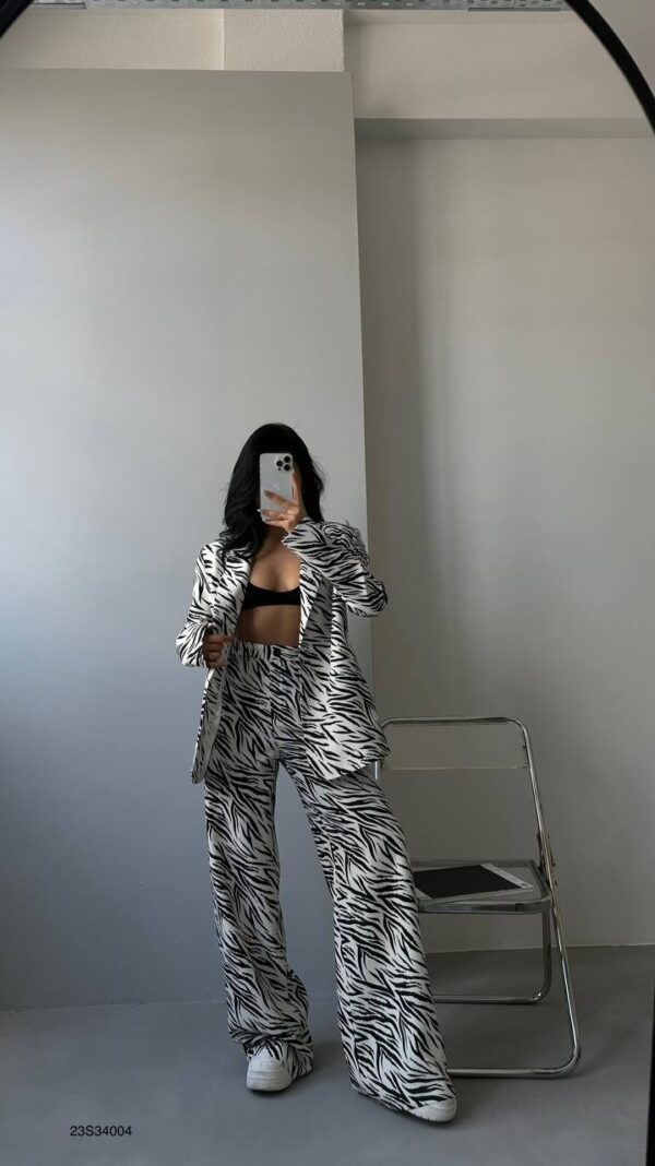 Σετ μπλέιζερ και παντελόνι - Zebra - Image 2